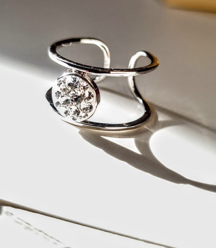 Ring Silber mit Swarovski®Kristallen (925 Sterling Silber)
