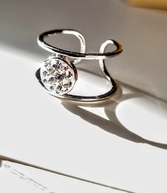 Ring Silber mit Swarovski®Kristallen (925 Sterling Silber)