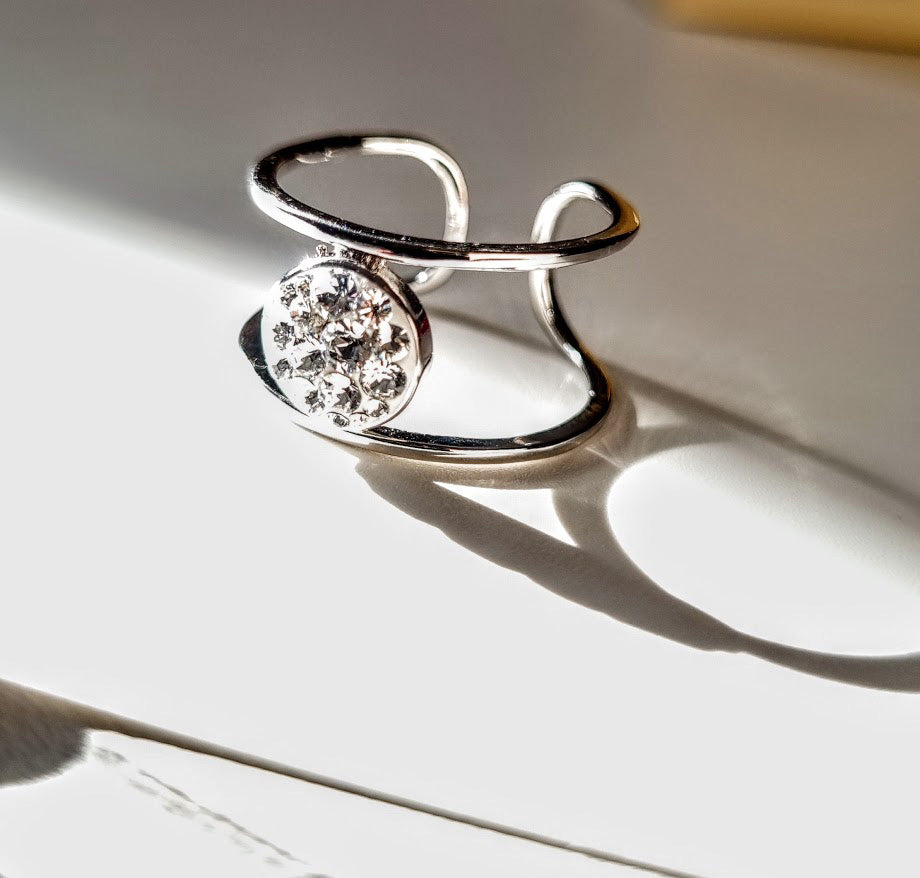 Ring Silber mit Swarovski®Kristallen (925 Sterling Silber)
