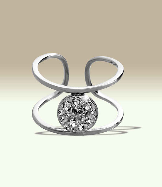 Ring Silber mit Swarovski®Kristallen (925 Sterling Silber)