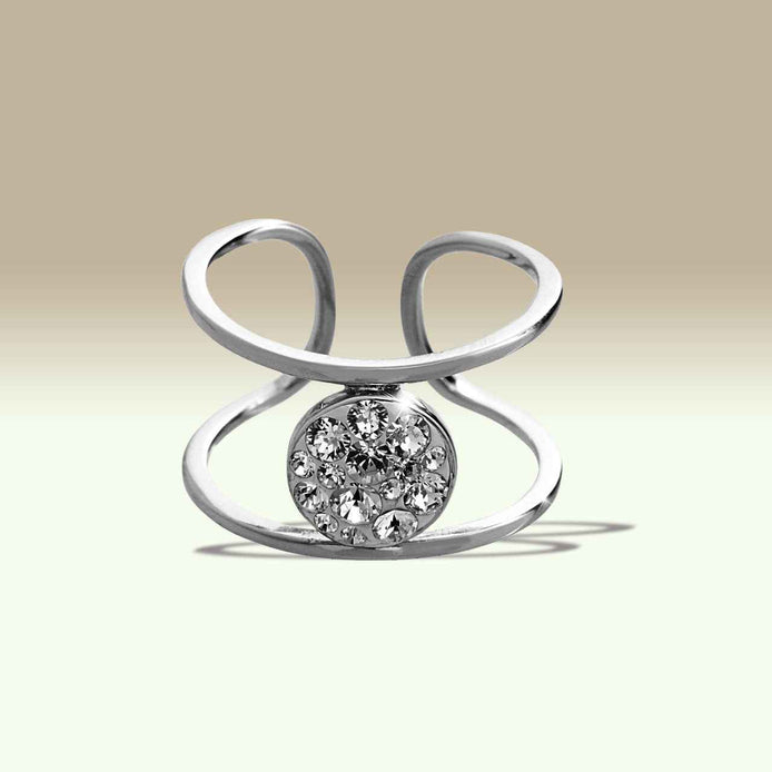 Ring Silber mit Swarovski®Kristallen (925 Sterling Silber)