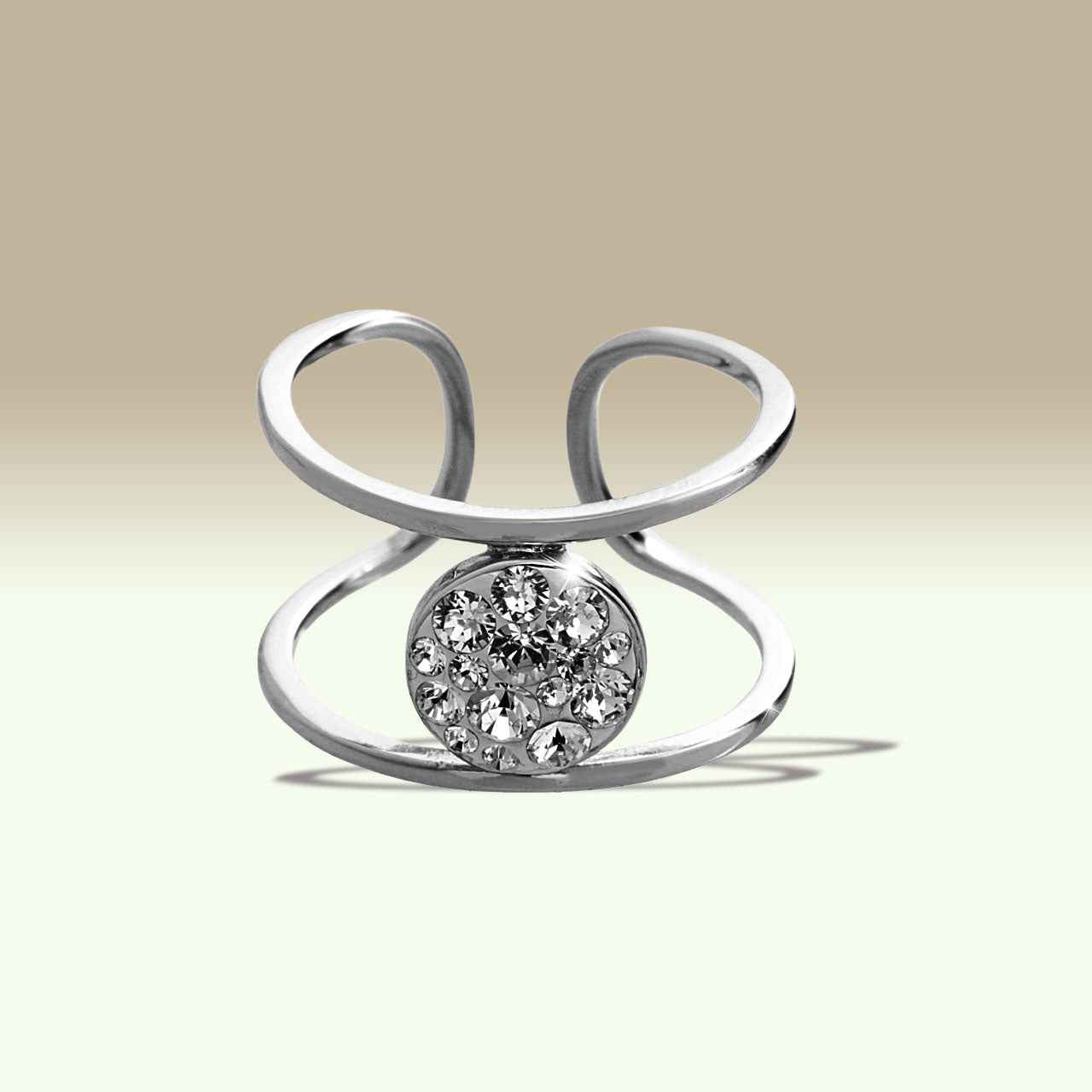 Ring Silber mit Swarovski®Kristallen (925 Sterling Silber)