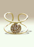 Ring Vergoldeter Silberring mit Swarovski® Golden Shadow Kristallen (925 Sterling Silber)
