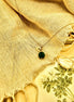 Halskette mit Naturstein & goldener Sonne