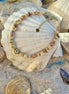 Cheville coloris naturel et doré – Perles en céramique et Heishi