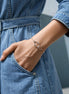 Bracelet de couleur argent – avec anneaux entrelacés