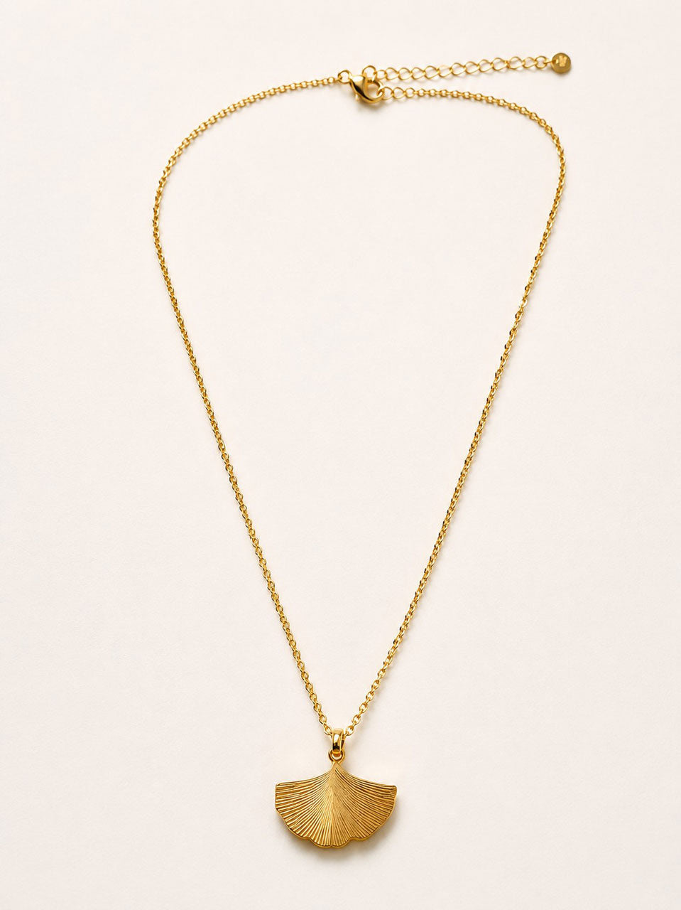 Ginkgo Halskette Gold aus Edelstahl